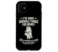 Carcasa para iPhone 11 Divertido Unicornio Sarcástico Despertar Temprano Humor Mágico Cansado