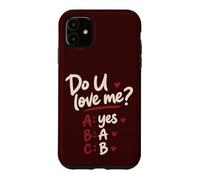 Carcasa para iPhone 11 Do U Love Me Yes No Maybe Humor de Pareja Cita romántica