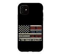 Carcasa para iPhone 11 Dog Dad The Man The Myth The Snack Dealer Bandera Estadounidense