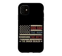 Carcasa para iPhone 11 Dog Dad The Man The Myth The Snack Dealer Bandera Estadounidense