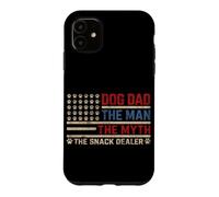 Carcasa para iPhone 11 Dog Dad The Man The Myth The Snack Dealer Bandera Estadounidense