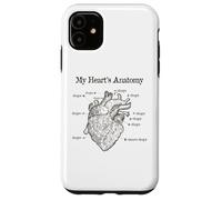 Carcasa para iPhone 11 Dog Lover Heart Anatomy Shirt - Dog Owner, Medic, Veterinary
