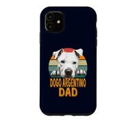 Carcasa para iPhone 11 Dogo Argentino Dog Dad Retro Vintage Mis Perros Son Mi Cardio