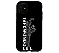 Carcasa para iPhone 11 Dollyo Chagi Casa Redonda Dibujo de la Vida del Taekwondo