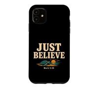 Carcasa para iPhone 11 Don't Be Afraid Just Believe Mark 5:36 Sea Turtle Faith