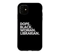 Carcasa para iPhone 11 Dope Bibliotecaria Mujer Negra Bibliotecarios Afroamericanos