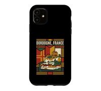 Carcasa para iPhone 11 Dordogne France Flag Castillos Vintage Travel Graphic