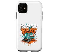 Carcasa para iPhone 11 Drop The Beat Street Art DJ Auriculares de Vinilo para Tocadiscos