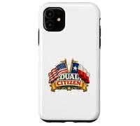 Carcasa para iPhone 11 Dual Citizen Texas American Flag Patriotic Funny Pride