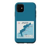 Carcasa para iPhone 11 East Coast Shark Sightings Map