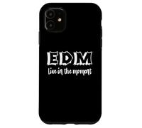 Carcasa para iPhone 11 EDM Live In The Moment Electrónica Dance Music Raver Gear EDM