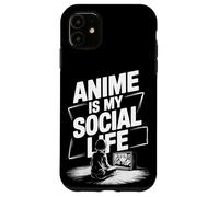 Carcasa para iPhone 11 El Anime es mi Vida Social, Divertido diseño de Cultura Otaku para fanáticos de Japón
