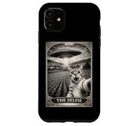 Carcasa para iPhone 11 El Gato Selfie Tarot Carta OVNI Alien Sci Fi Parodia Invasión