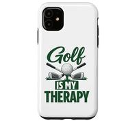 Carcasa para iPhone 11 «El Golf es mi Terapia», Divertida Cita Deportiva Feliz