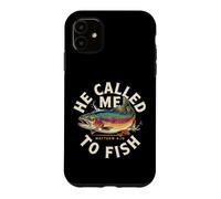 Carcasa para iPhone 11 Él me llamó a Pescar Mateo 4:19 Pescador Cristiano