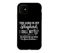 Carcasa para iPhone 11 El Señor es mi Pastor; Nada me faltará - Cita de fe