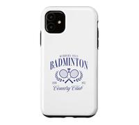 Carcasa para iPhone 11 Elegante gráfico Deportivo Vintage para Miembros de Badminton Country Club