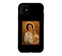 Carcasa para iPhone 11 Elegante Icono católico de Santa Gianna Beretta Molla