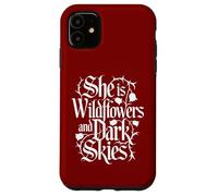 Carcasa para iPhone 11 Ella Es Flores Silvestres Y Cielos Oscuros - Mujer Nature Garden