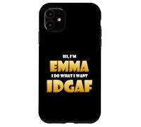 Carcasa para iPhone 11 Emma Joke Idgaf Meme Funny Halloween Girl Costume For Emmas