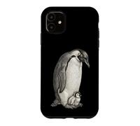 Carcasa para iPhone 11 Emperor Penguins and Chick Vintage Art