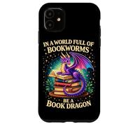 Carcasa para iPhone 11 En un Mundo Lleno de Ratones de Biblioteca Sé un Libro Dragon Book Nerd