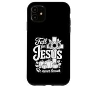 Carcasa para iPhone 11 Enamorarse de Jesús Él Nunca Deja Cristiana Fe Cruz Calab