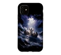 Carcasa para iPhone 11 Epic Bible Story Christian Graphic - Jesus Calming The Storm