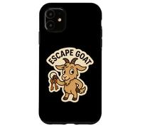 Carcasa para iPhone 11 Escape Cabra Escape Room Lover Juego de Palabras Chivo expiatorio Juego de Palabras Broma
