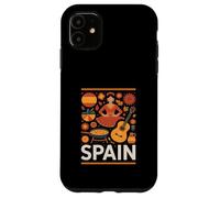 Carcasa para iPhone 11 España Divertida Cultura Española Guitarra Flamenca Paella