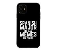 Carcasa para iPhone 11 Español Mayor De Día Memes Noche Diversión Estudiante Hispana Latina