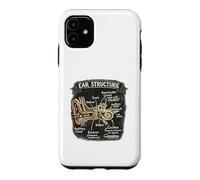 Carcasa para iPhone 11 Especialistas en audífonos ENT Doctor Graphic Cóclea Anatomía