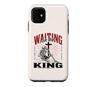 Carcasa para iPhone 11 Esperando al Rey Esqueleto Cristiano Arte bíblico