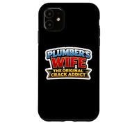 Carcasa para iPhone 11 Esposa del Fontanero El Original Adicto al Crack Divertido Juego de Palabras Broma Broma Broma