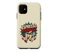 Carcasa para iPhone 11 Espresso Yourself Divertido Estilo Vintage Café Comic Retro Art