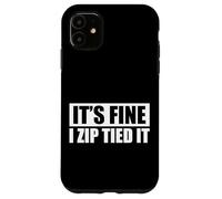 Carcasa para iPhone 11 Está Bien, la Cremallera lo até Amante de los Coches Mecánico Garaje Coche Guy