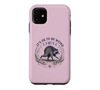 Carcasa para iPhone 11 Está Bien ser Raro Ronda Viral Raccoon Cottagecore