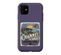 Carcasa para iPhone 11 Estilo Vintage de póster de Viaje al Parque Nacional de Las Islas del Canal