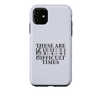 Carcasa para iPhone 11 Estos Son Tiempos DIFÍCILES Funny Music Teacher Musician Meme