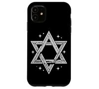 Carcasa para iPhone 11 Estrella de David Palabra Nube Inspiradora Oración de Hanukkah