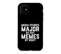 Carcasa para iPhone 11 Estudios de Medios Comunicación Mayor por Día Memes Noche Periodismo Alfabetización