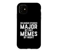 Carcasa para iPhone 11 Estudios Religiosos Major by Day Memes Noche Religión Sudent