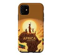 Carcasa para iPhone 11 Ethiopian Flag Rasta Africa Rising Again from Ethiopia