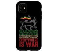 Carcasa para iPhone 11 Everywhere IS War Discurso Haile Selassie León Judá Reggae