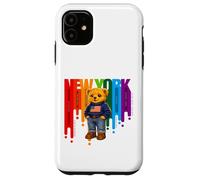 Carcasa para iPhone 11 Exceed The Limit New York Teddy Bear- Colorful NYC Boroughs