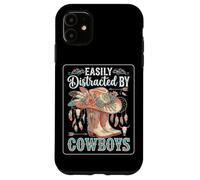 Carcasa para iPhone 11 Fácilmente distraído por Cowboys Boho Cowgirl Valentine Women