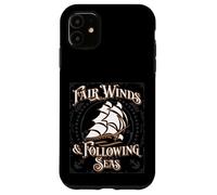 Carcasa para iPhone 11 Fair Winds and Following Seas - Frase Naval temática náutica