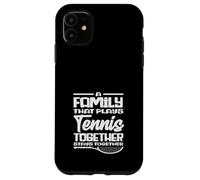 Carcasa para iPhone 11 Familia Que Juega Tenis Juntos Jugador de Tenis