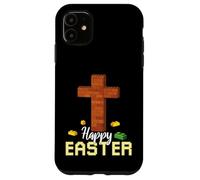 Carcasa para iPhone 11 Feliz Pascua Bloque Constructor de Ladrillos de Construcción Jesús Cruz Fe