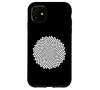 Carcasa para iPhone 11 Fibonacci Girasol Semilla Espiral Sagrada Naturaleza Geometría Arte